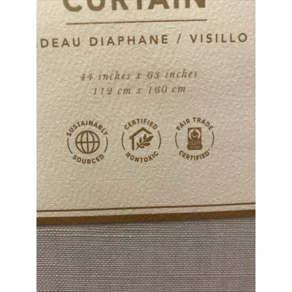 Pottery Barn Teen Ombre Sheer Curtain 44